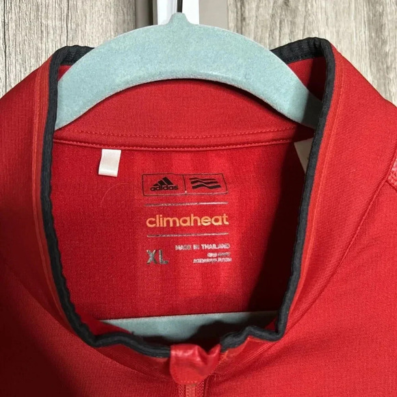 Adidas Mens Climaheat Vest Golfing Outdoor Preppy Red Color Sleeveless Zipper XL - Picture 2 of 8